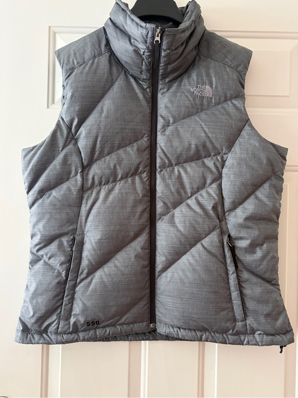 The North Face Grey Heather Quilted Insulated Vest